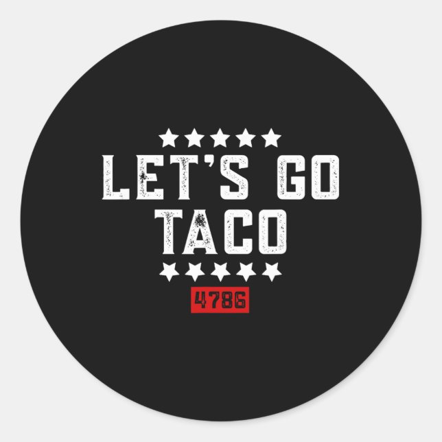 Sticker Rond Allez Taco &# ; (Devant)