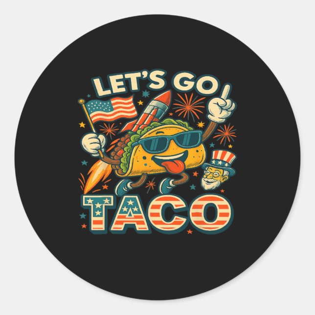 Sticker Rond Allez Taco 42 (Devant)