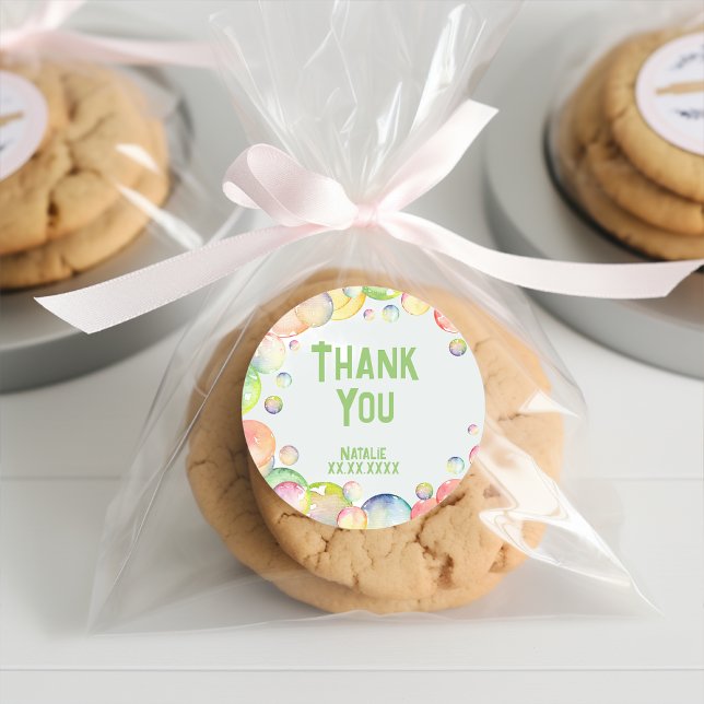 Sticker Rond Allez-y ! Boules de savon enfant anniversaire merc (Créateur téléchargé)