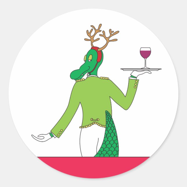 Sticker Rond Alligator Cheer (Devant)