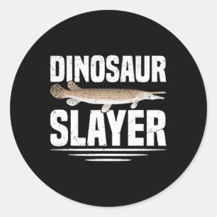 Sticker Rond Alligator Gar Pêche Bande Saison Alligator Gar Fis