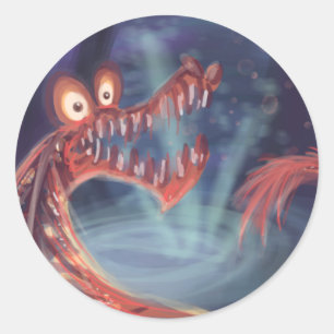 Sticker Rond Alligator magique