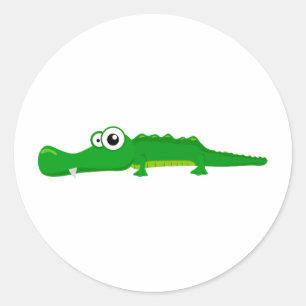 Sticker Rond Alligator mignon