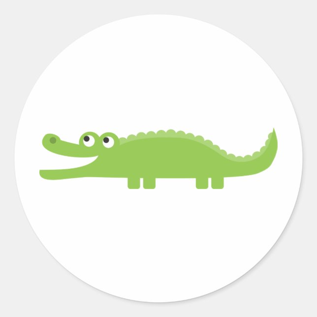 Sticker Rond Alligator vert (Devant)