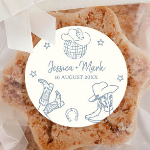 Sticker Rond Allons à la fête de la fille Nashville Bachelorett