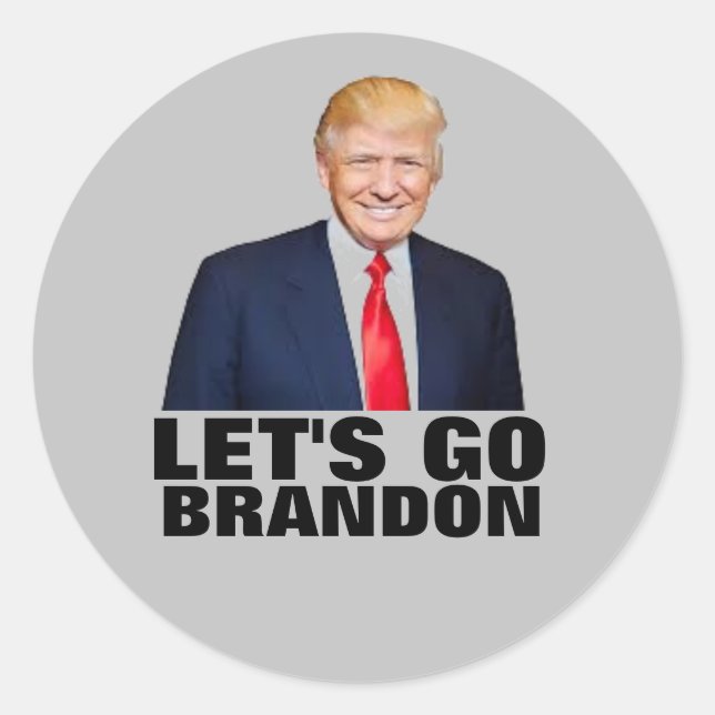 STICKER ROND ALLONS LES BÂTIMENTS DE TRUMP BRANDON (Devant)