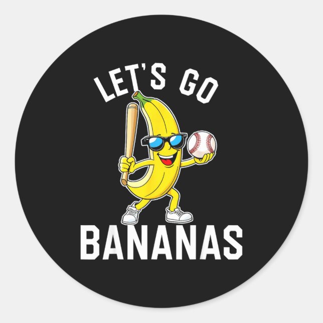 Sticker Rond Allons-y banane  (Devant)