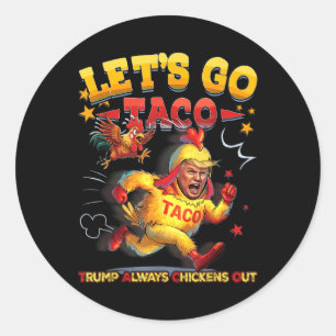 Sticker Rond Allons-y Taco