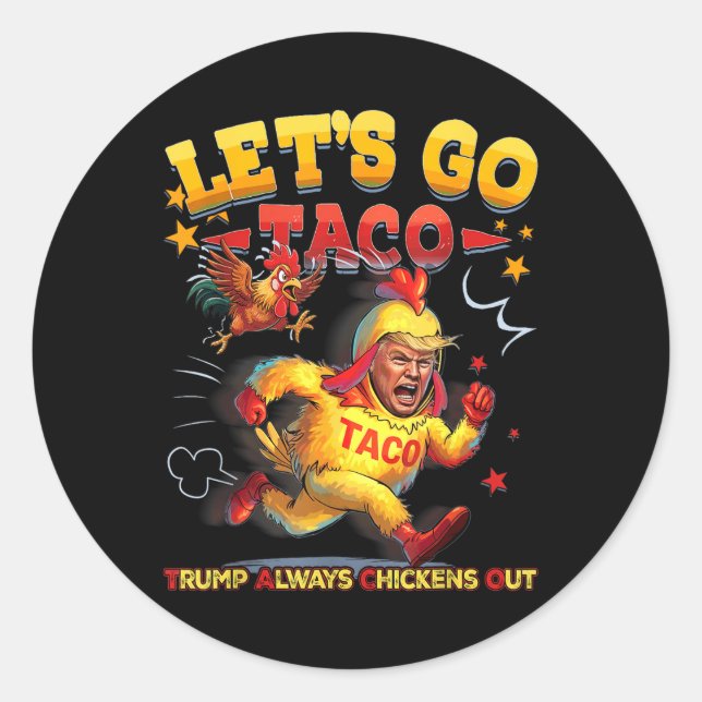 Sticker Rond Allons-y Taco  (Devant)