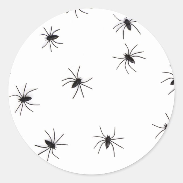 Sticker Rond Allover Araignées Halloween (Devant)