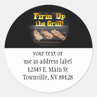 Sticker Rond Allumez le Grill !