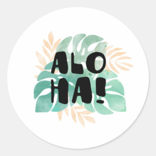 Sticker Rond Aloha