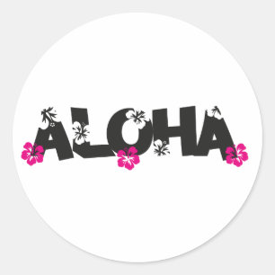 Sticker Rond Aloha