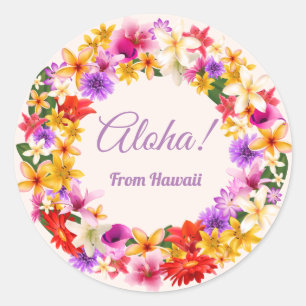 Sticker Rond Aloha ! De Hawaii