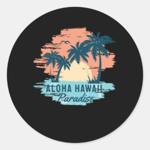 Sticker Rond Aloha Hawaii