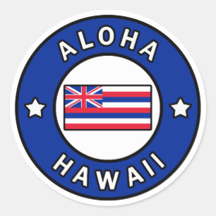 Sticker Rond Aloha Hawaii