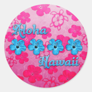 Sticker Rond Aloha Hawaii