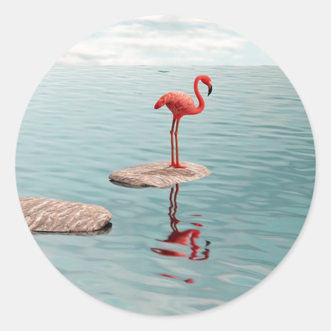 Sticker Rond Alone – Quiet Balance (Devant)