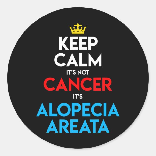 Sticker Rond Alopecia Areata Sensibilisation Perte de cheveux t (Devant)