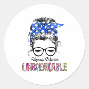 Sticker Rond Alopecia Sensibilisation au ruban Cadeaux de souti