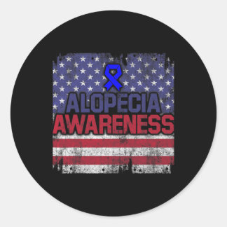 Sticker Rond Alopecia Sensibilisation perte de cheveux guerrier