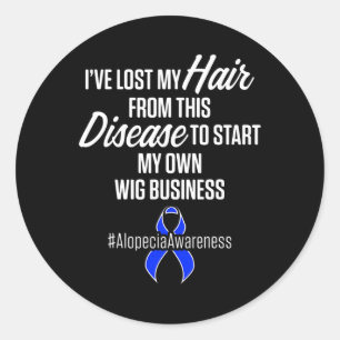 Sticker Rond Alopecia Sensibilisation Perte de cheveux Guerrier