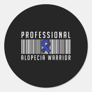 Sticker Rond Alopecia Sensibilisation Perte de cheveux Guerrier