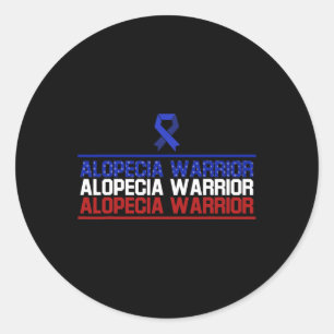 Sticker Rond Alopecia Sensibilisation Perte de cheveux Guerrier