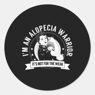 Sticker Rond Alopecia Warrior NFTW - Alopecia Awareness