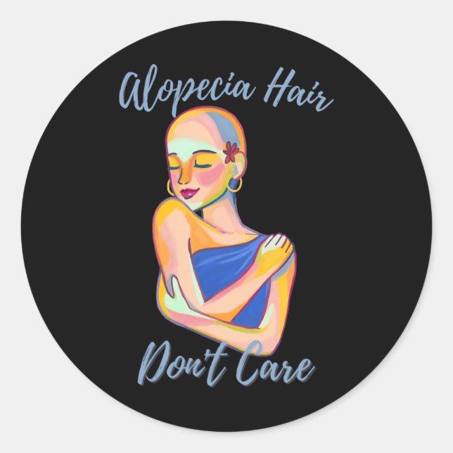Sticker Rond Alopécie pour les femmes 1 Alopecia Areata Sensibi (Devant)