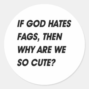 STICKER ROND ALORS POURQUOI SOMMES-NOUS SI MIGNONS ?