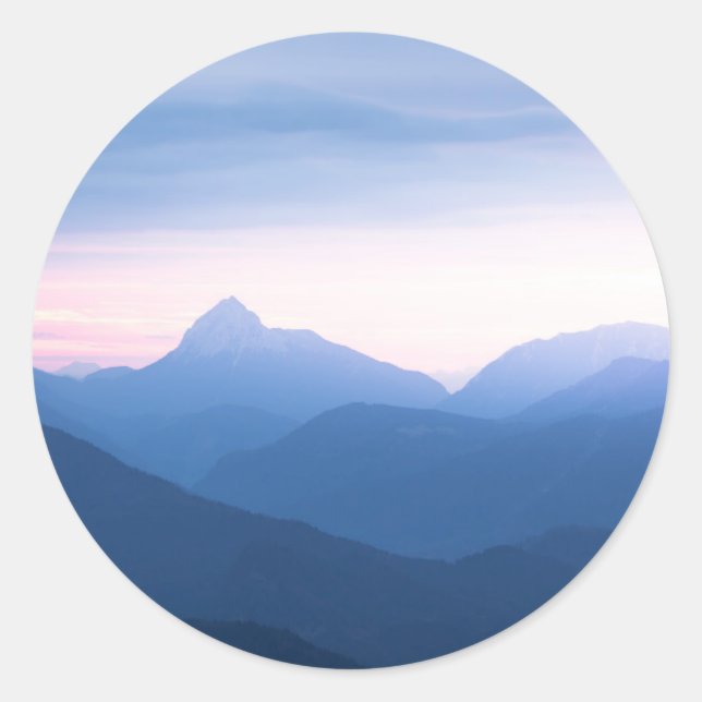 Sticker Rond Alpes de Bavière | Herzogstand (Devant)