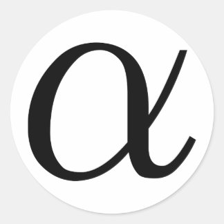 Sticker Rond Alpha