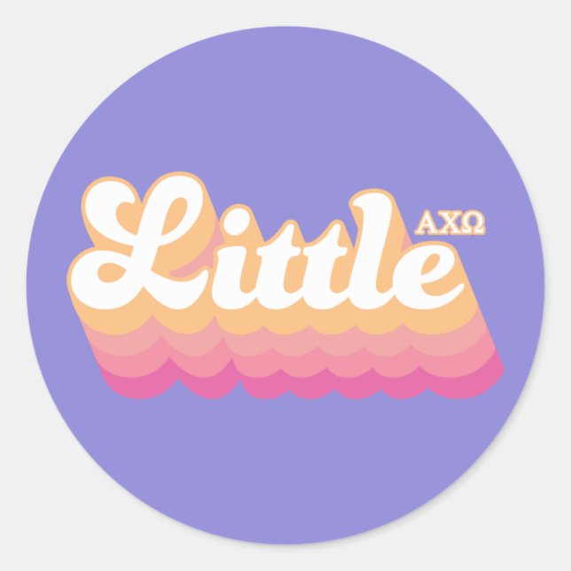 Sticker Rond Alpha Chi Omega | Petite (Devant)