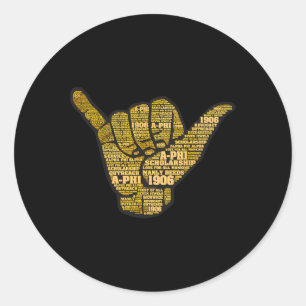 Sticker Rond Alpha Fraternité Africaine Mots à Main 1907