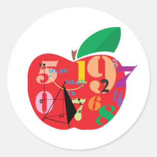 Sticker Rond Alphabet Apple