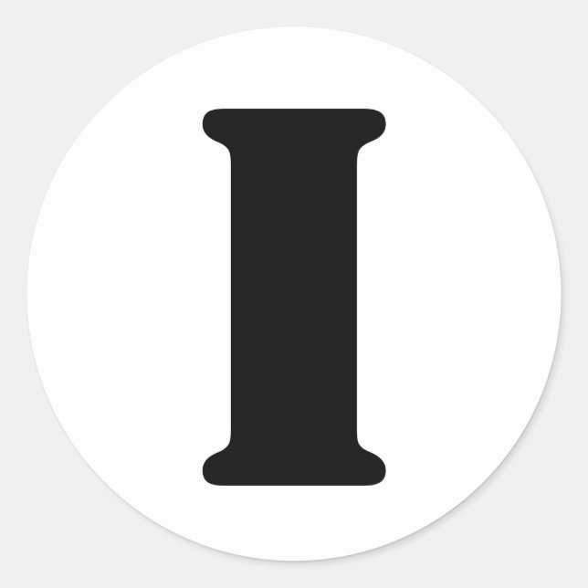 Sticker Rond Alphabet au crayon par lettre Janz I Blanc (Devant)