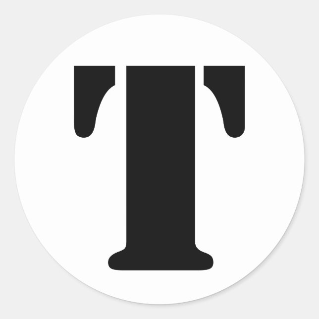 Sticker Rond Alphabet au crayon par lettre Janz T Blanc (Devant)