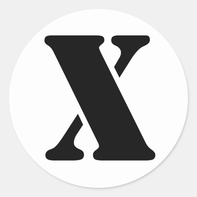 Sticker Rond Alphabet au crayon par lettre Janz X Blanc (Devant)