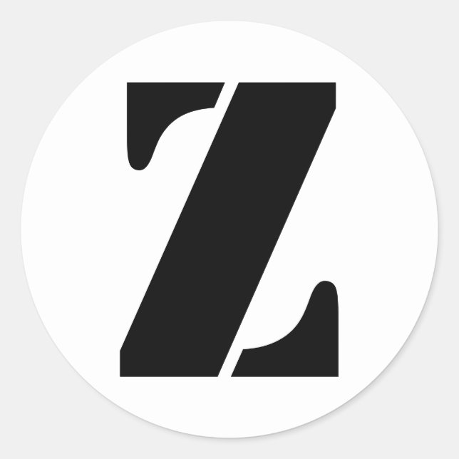 Sticker Rond Alphabet au crayon par lettre Janz Z Blanc (Devant)