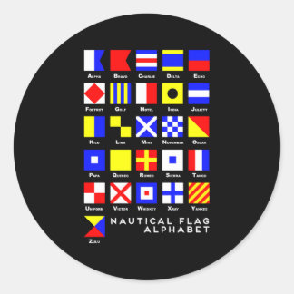 Sticker Rond Alphabet indicateur de signal nautique