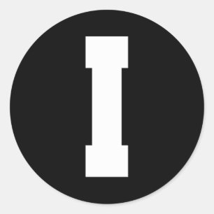 Sticker Rond Alphabet majuscule Lettre I
