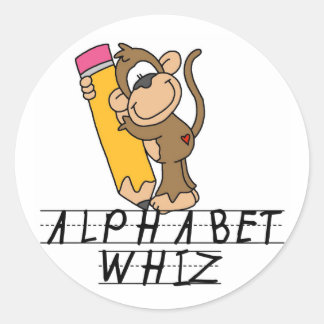 Sticker Rond Alphabet Whiz