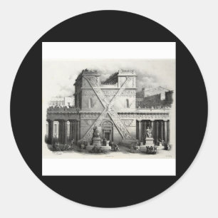 Sticker Rond Alphabeto Pittorico d'Antonio Basoli : Lettre X