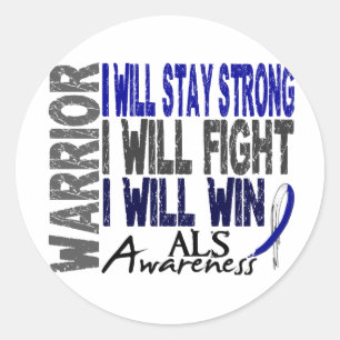 Sticker Rond ALS Warrior