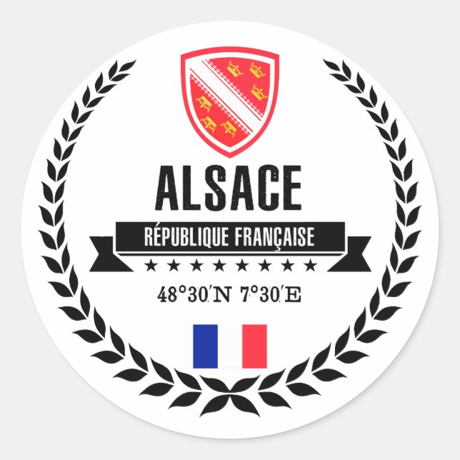 Sticker Rond Alsace (Devant)