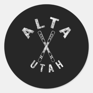 Sticker Rond Alta Ski Utah Souvenir Ski Ski Snowboard M