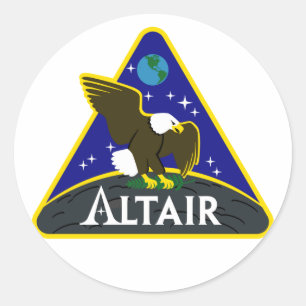 Sticker Rond ALTAIR Véhicule d'exploration lunaire