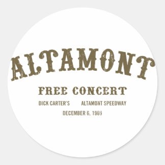 Sticker Rond Altamont Free Concert