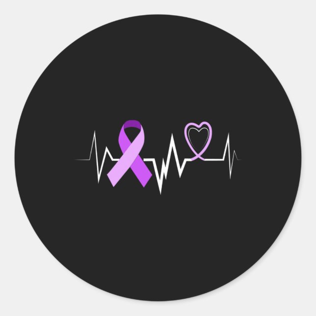 Sticker Rond Alzheimerheimer Ribbon Heimer Sensibilisation aux  (Devant)